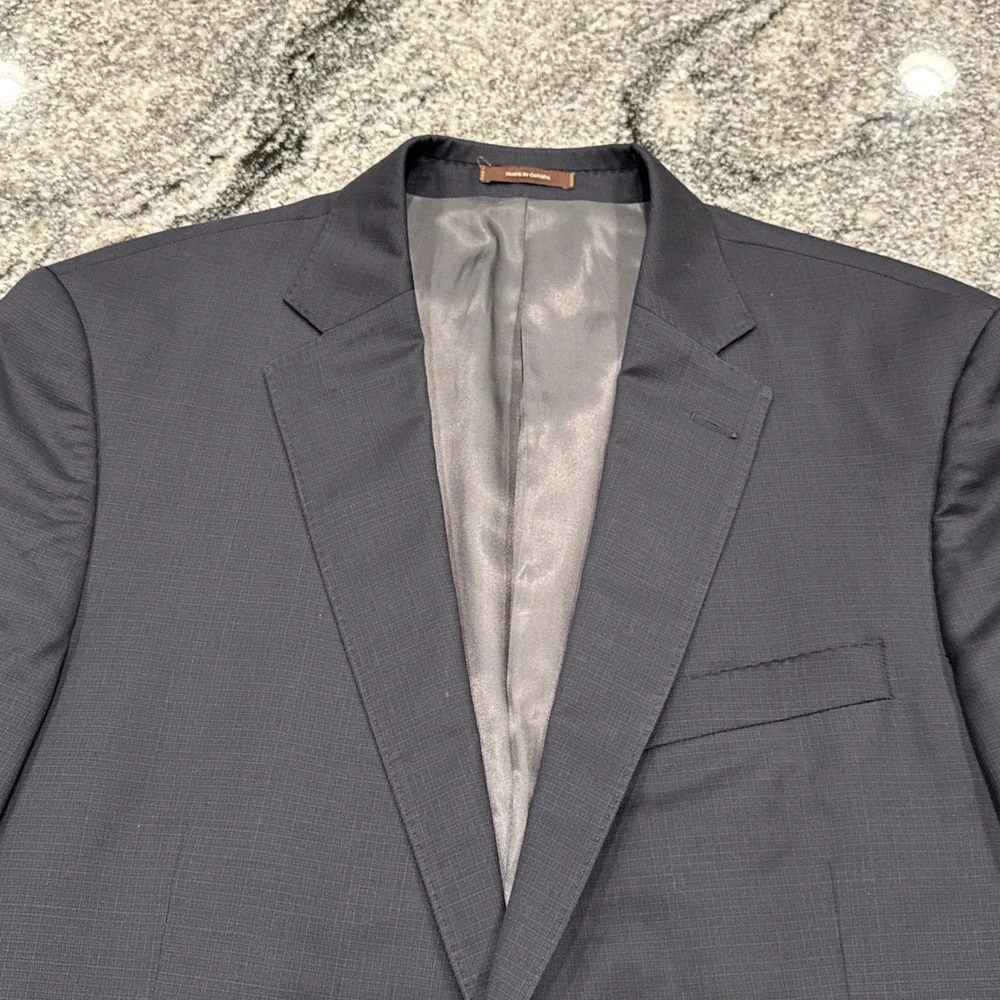Peter Millar Wool Blazer sport coat Size 42R Mens‎ Navy #444